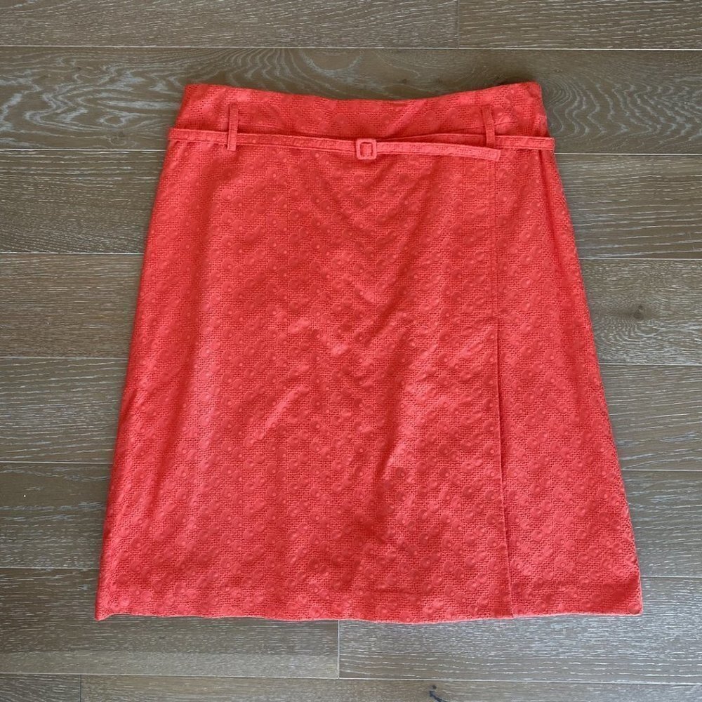 Express Lace Fit & Flare Skirt | Orange | 12
